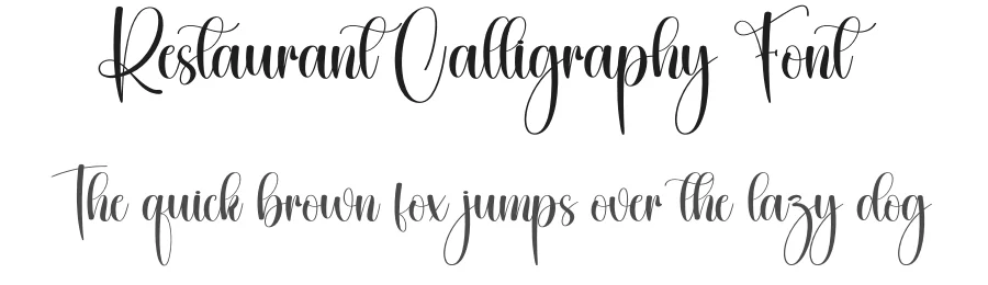 Restaurant Calligraphy Font by creativeletter — Script Handwritten Font