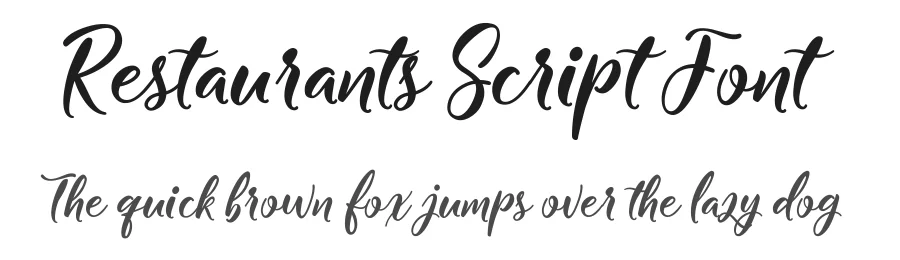 Restaurants Script Font by Typeface — Script Handwritten Font