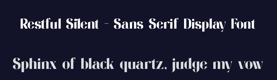 Restful Silent – Sans Serif Display Font by timelesstype.co — Display Font — thumbnail 2