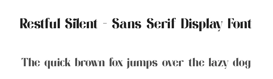 Restful Silent – Sans Serif Display Font by timelesstype.co — Display Font
