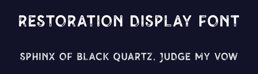 Restoration Display Font by Surplus Type Co — Display Font — thumbnail 2
