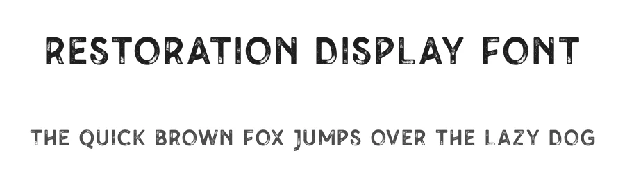 Restoration Display Font by Surplus Type Co — Display Font