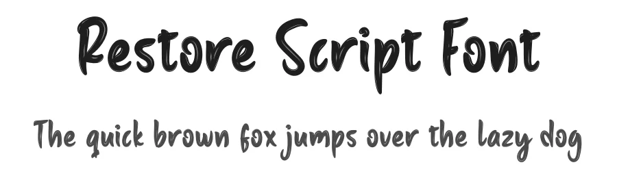 Restore Script Font by productype — Script Handwritten Font
