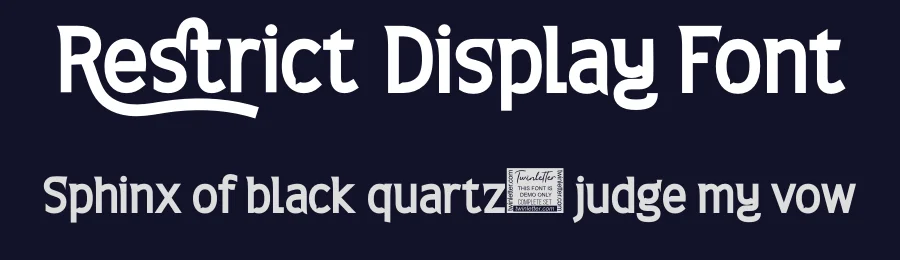 Restrict Display Font by twinletter — Sans Serif Font — thumbnail 2