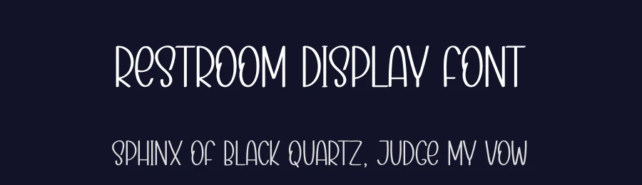 Restroom Display Font by Kecimpring — Display Font — thumbnail 2