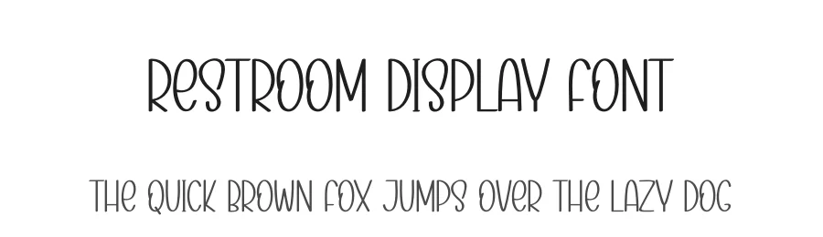 Restroom Display Font by Kecimpring — Display Font