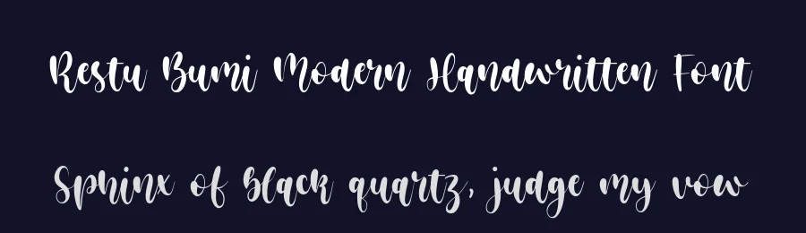 Restu Bumi Modern Handwritten Font by balpirick — Script Handwritten Font — thumbnail 2