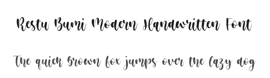 Restu Bumi Modern Handwritten Font by balpirick — Script Handwritten Font