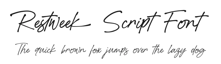 Restweek Script Font by Khurasan — Script Handwritten Font
