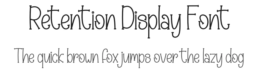 Retention Display Font by creativeletter — Display Font