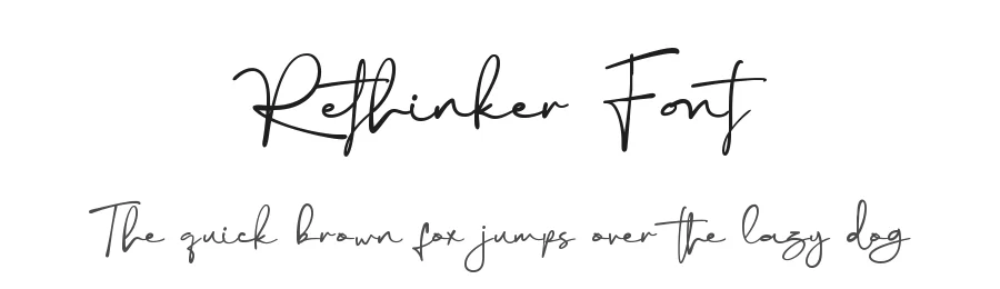 Rethinker Font by Dumadistyle — Script Handwritten Font