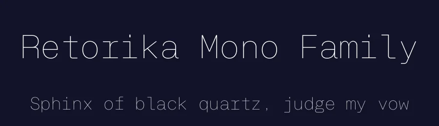 Retorika Mono Family by Gumpita Rahayu — Sans Serif Font — thumbnail 2