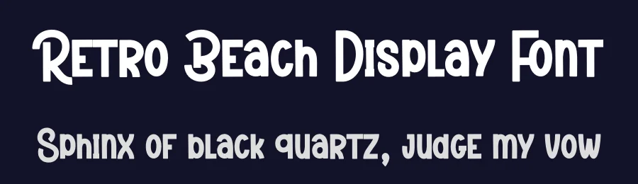 Retro Beach Display Font by creativeletter — Display Font — thumbnail 2
