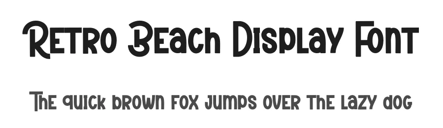 Retro Beach Display Font by creativeletter — Display Font