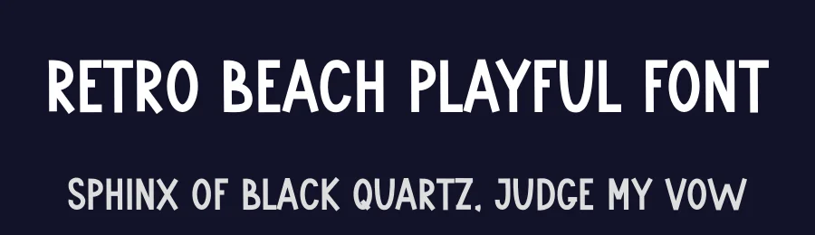 Retro Beach Playful Font by freshtypeink — Display Font — thumbnail 2