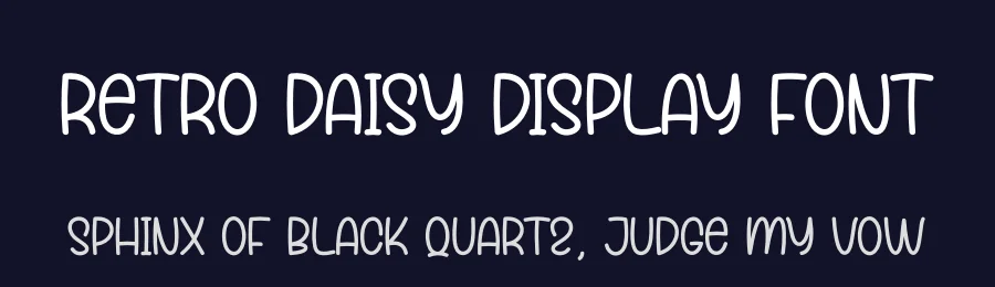 Retro Daisy Display Font by creativeletter — Display Font — thumbnail 2