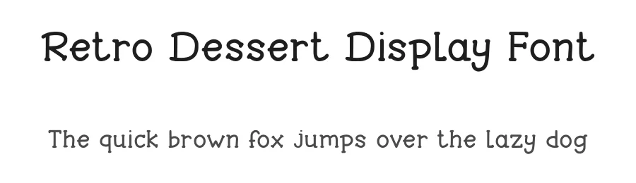 Retro Dessert Display Font by Craftedtype — Decorative Font