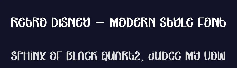 Retro Disney – Modern Style Font by andikastudio — Display Font — thumbnail 2