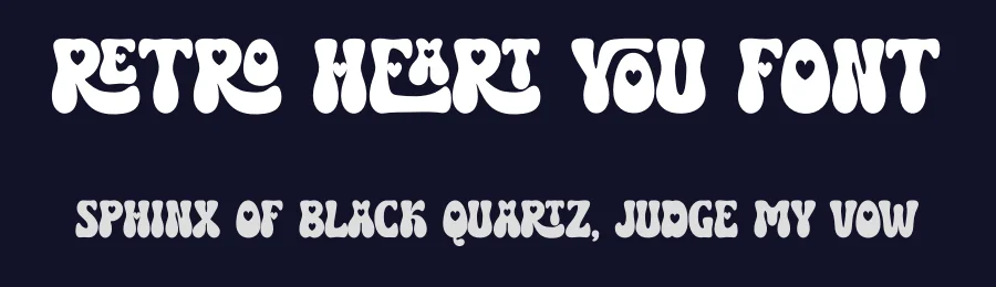 Retro Heart You Font by airotype — Display Font — thumbnail 2