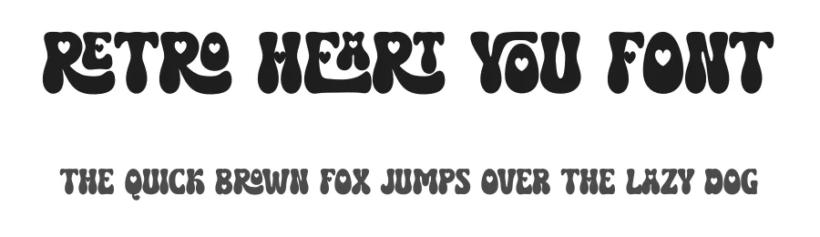 Retro Heart You Font by airotype — Display Font