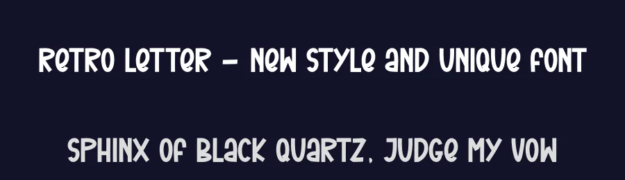 Retro Letter – New Style And Unique Font by andikastudio — Display Font — thumbnail 2