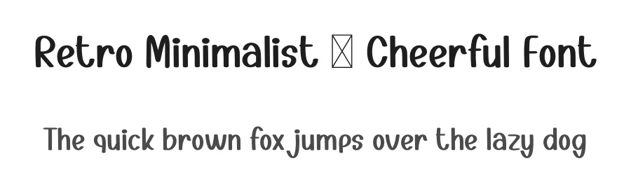 Retro Minimalist – Cheerful Font by freshtypeink — Display Font