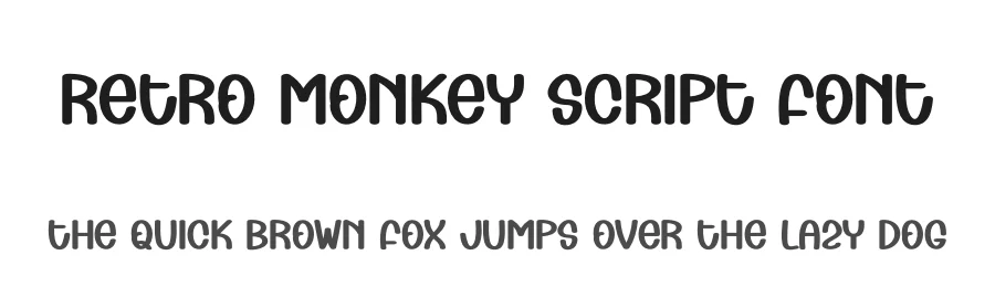 Retro Monkey Script Font by andikastudio — Display Font