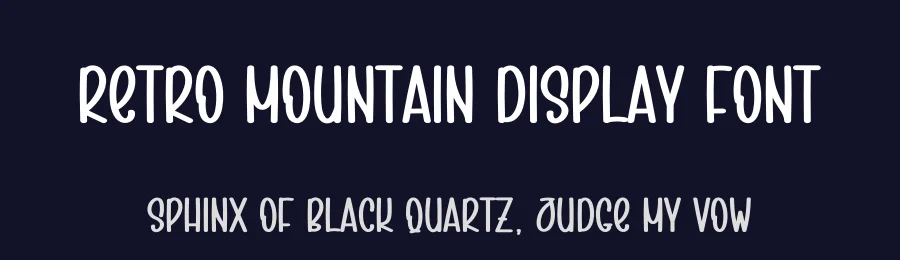 Retro Mountain Display Font by creativeletter — Display Font — thumbnail 2