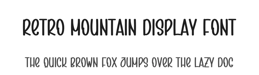 Retro Mountain Display Font by creativeletter — Display Font