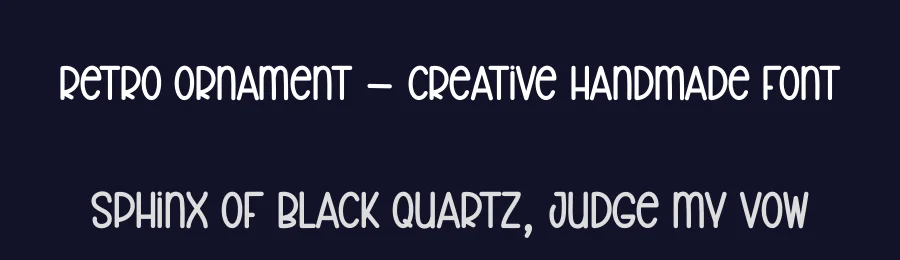 Retro Ornament – Creative Handmade Font by creativeletter — Display Font — thumbnail 2