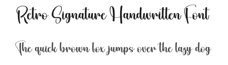 Retro Signature Handwritten Font by andikastudio — Script Handwritten Font