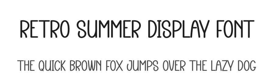 Retro Summer Display Font by andikastudio — Display Font