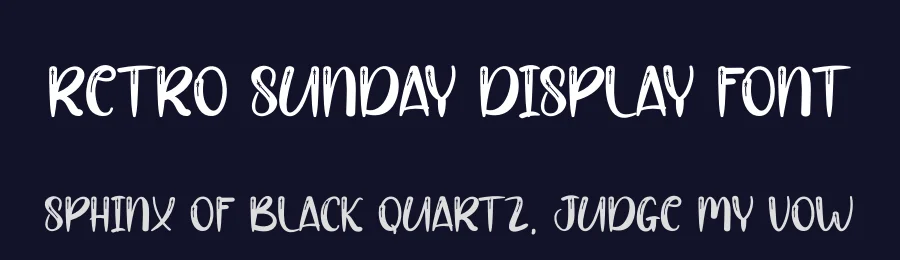 Retro Sunday Display Font by andikastudio — Display Font — thumbnail 2