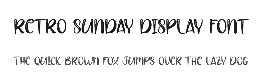 Retro Sunday Display Font by andikastudio — Display Font