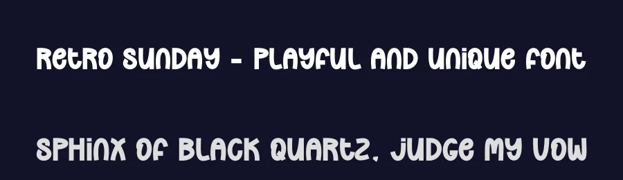 Retro Sunday – Playful And Unique Font by andikastudio — Display Font — thumbnail 2