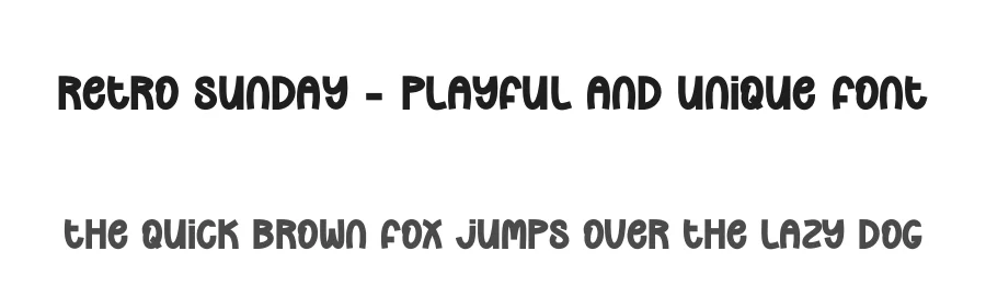 Retro Sunday – Playful And Unique Font by andikastudio — Display Font