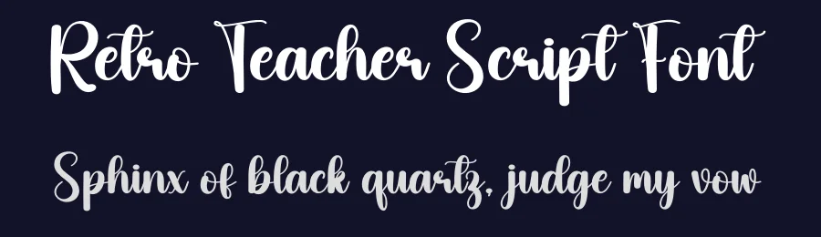 Retro Teacher Script Font by creativeletter — Script Handwritten Font — thumbnail 2