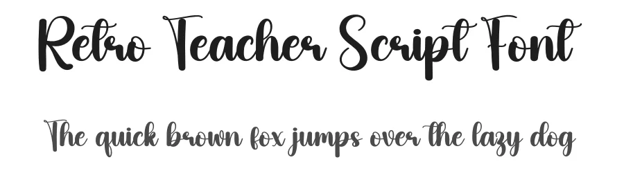 Retro Teacher Script Font by creativeletter — Script Handwritten Font