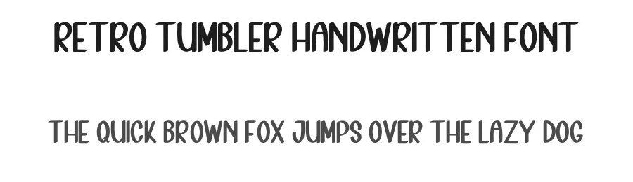 Retro Tumbler Handwritten Font by inermediaSTUDIO — Display Font