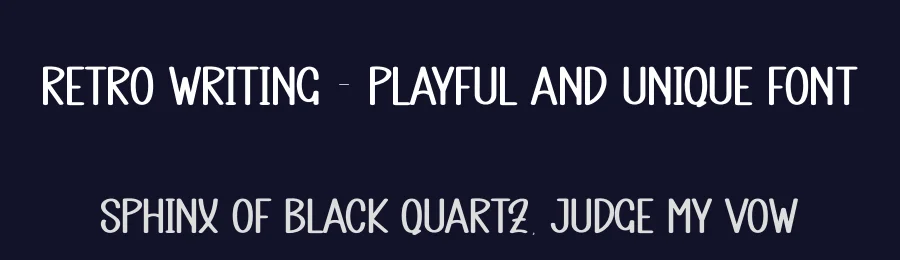 Retro Writing – Playful And Unique Font by andikastudio — Display Font — thumbnail 2