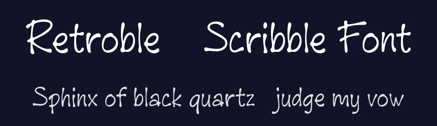 Retroble – Scribble Font by Pikgura Type — Decorative Font — thumbnail 2