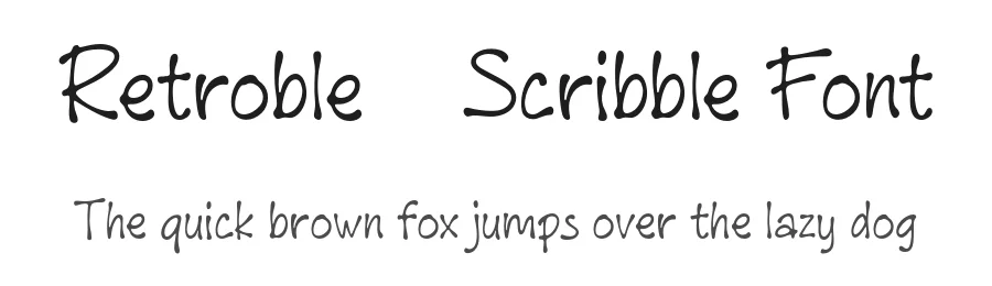 Retroble – Scribble Font by Pikgura Type — Decorative Font