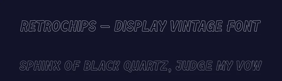 Retrochips – Display Vintage Font by Almarkha Type — Decorative Font — thumbnail 2