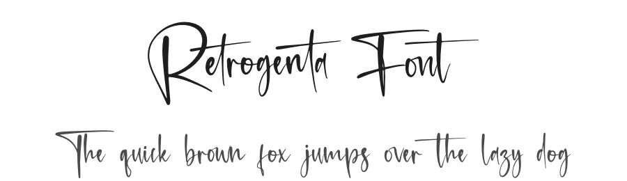 Retrogenta Font by afterpaper — Script Handwritten Font