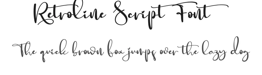 Retroline Script Font by creativeletter — Script Handwritten Font