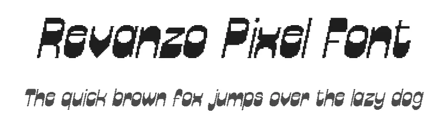 Revanzo Pixel Font by craftsupplyco — Display Font