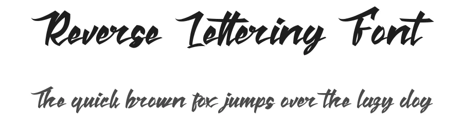 Reverse Lettering Font by RaisProject — Script Handwritten Font