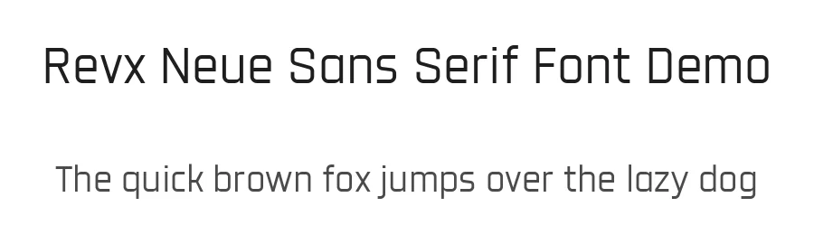 Revx Neue Sans Serif Font Demo by onesevenpointfive — Sans Serif Font