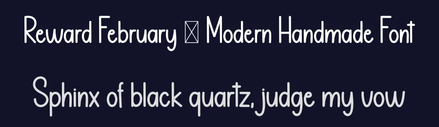 Reward February – Modern Handmade Font by freshtypeink — Display Font — thumbnail 2