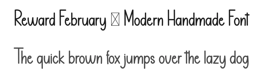 Reward February – Modern Handmade Font by freshtypeink — Display Font